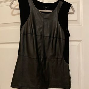 Faux leather tank top